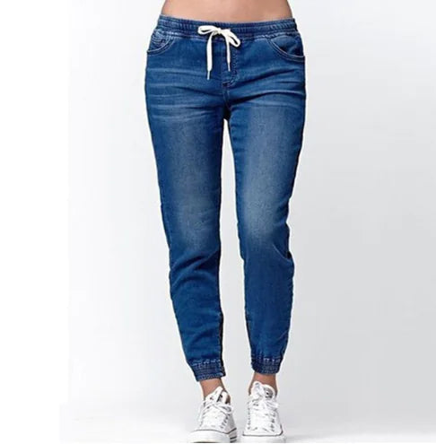 Autumn Trendy Women’s Drawstring Denim Lantern Pants