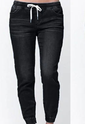 Autumn Trendy Women’s Drawstring Denim Lantern Pants