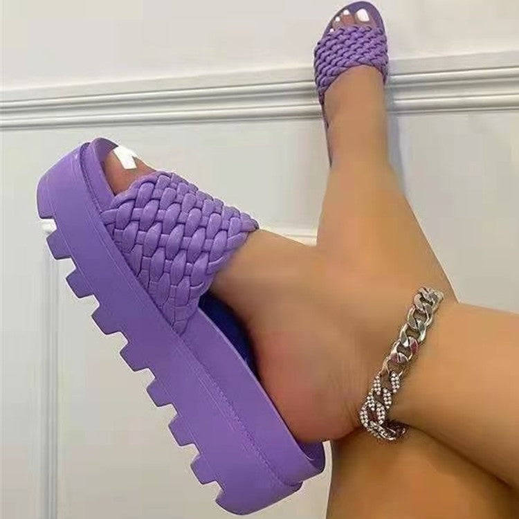 New Large Women’s Sandals with Thick Bottoms