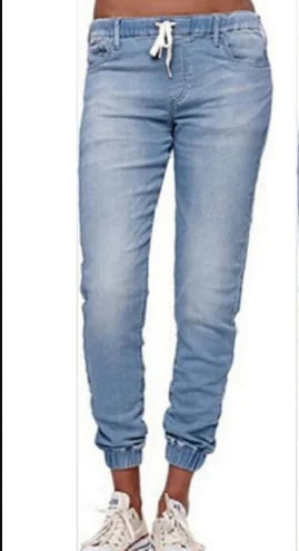 Autumn Trendy Women’s Drawstring Denim Lantern Pants