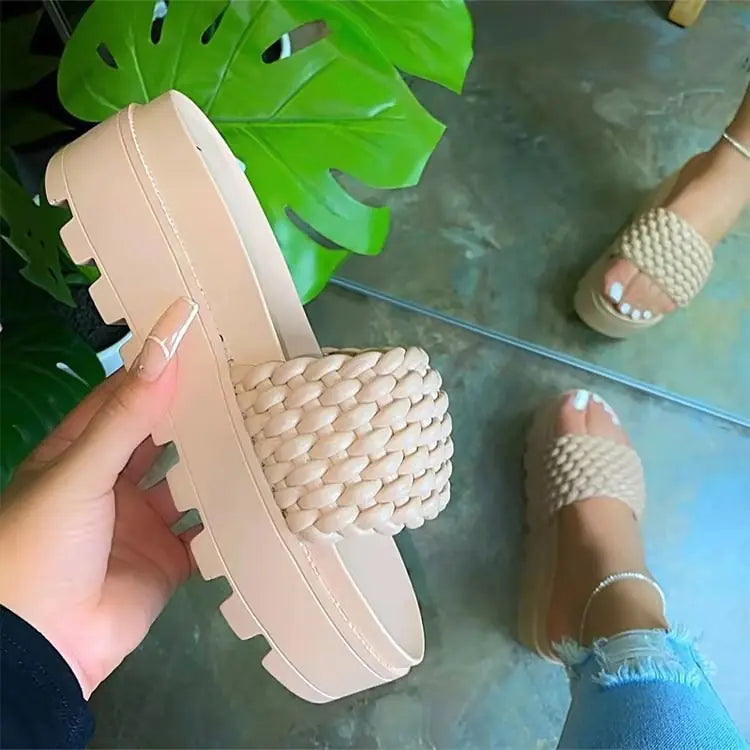 New Large Women’s Sandals with Thick Bottoms