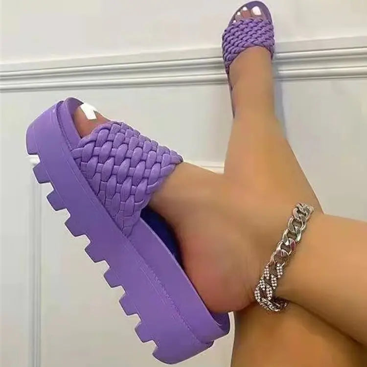 New Large Women’s Sandals with Thick Bottoms