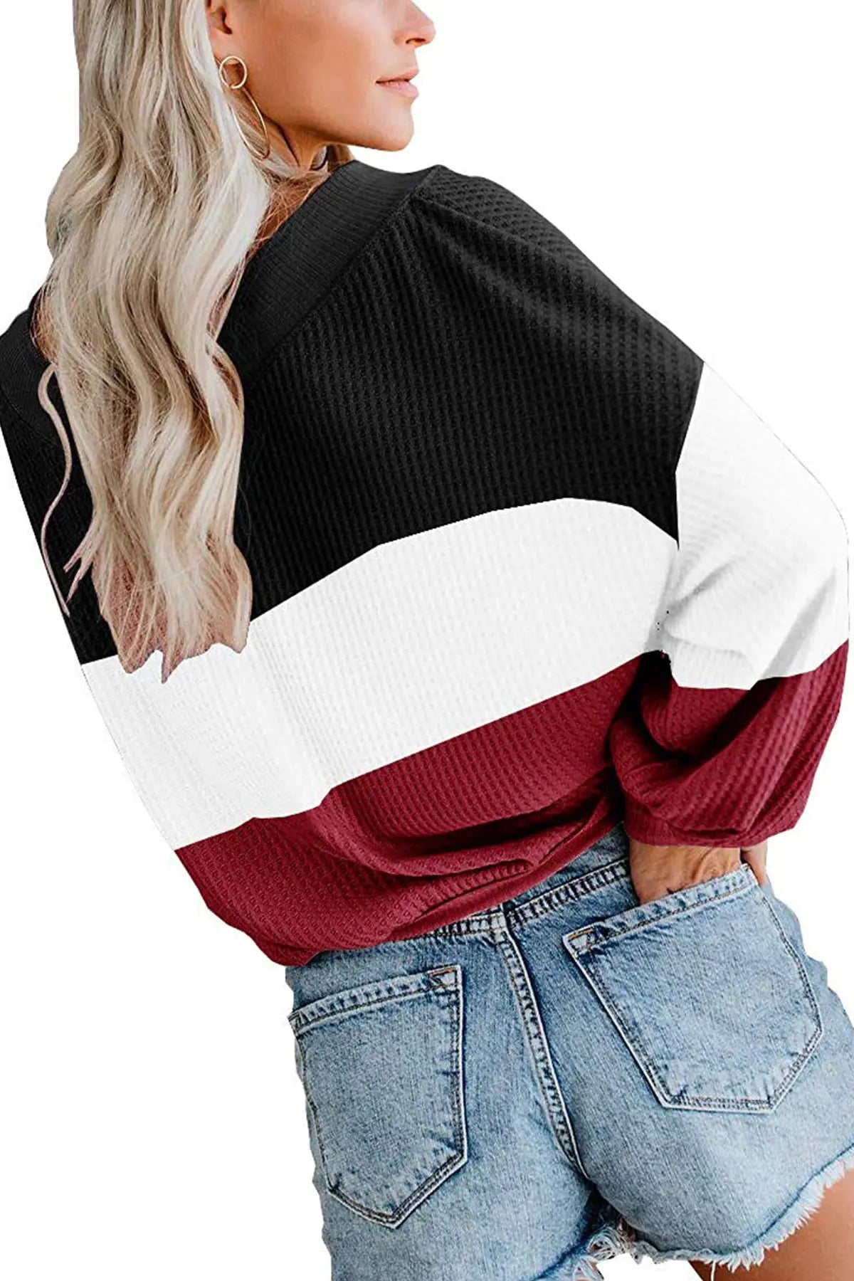 Women’s V-Neck Batwing Sleeve Knit Top in 3 Colors